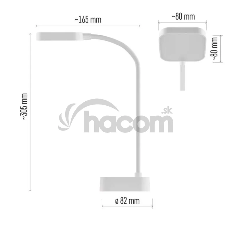 LED stolná lampa EMILY, dobíjacia