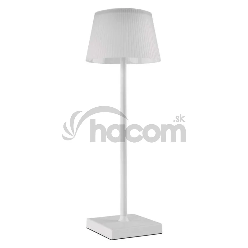 LED stolná lampa KATIE, dobíjacia, biela