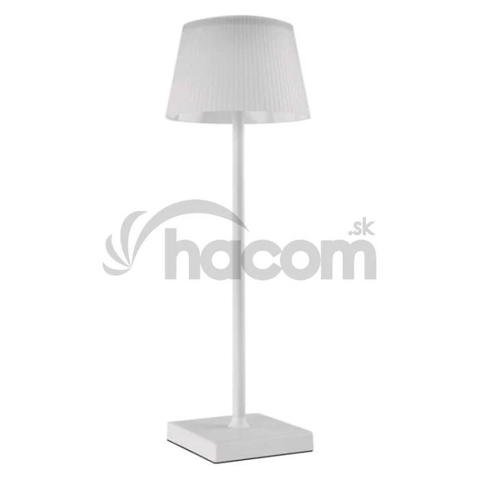LED stolná lampa KATIE, dobíjacia, biela