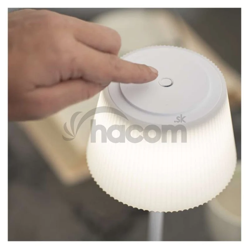 LED stolná lampa KATIE, dobíjacia, biela