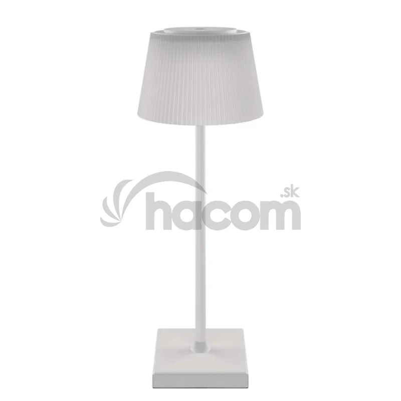 LED stolná lampa KATIE, dobíjacia, biela