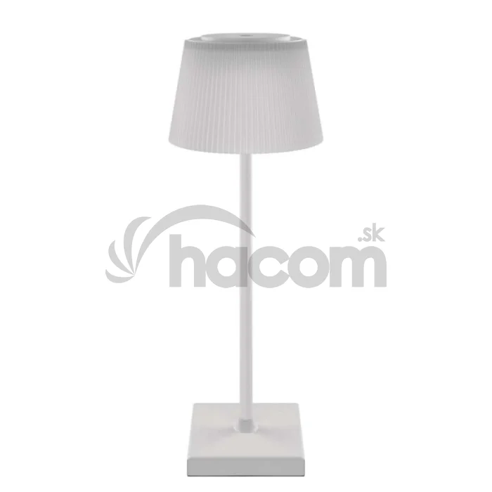 LED stolná lampa KATIE, dobíjacia, biela
