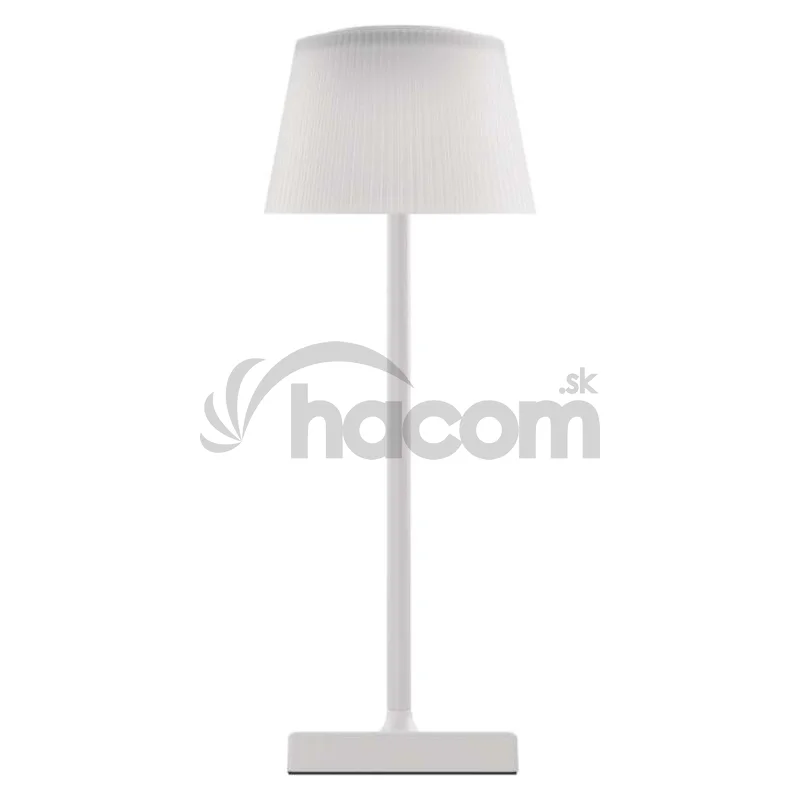 LED stolná lampa KATIE, dobíjacia, biela