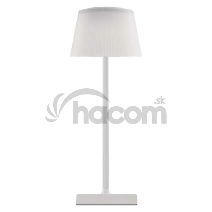 LED stolná lampa KATIE, dobíjacia, biela