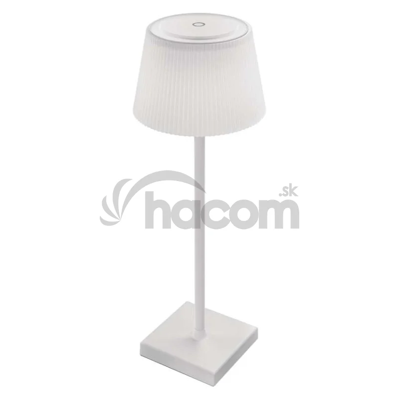 LED stolná lampa KATIE, dobíjacia, biela