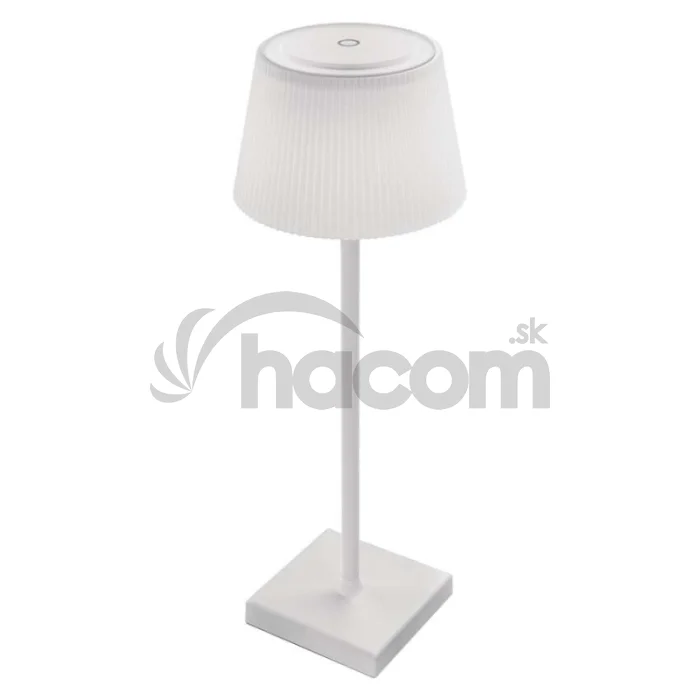 LED stolná lampa KATIE, dobíjacia, biela