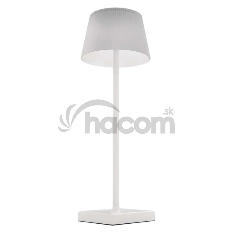 LED stolná lampa KATIE, dobíjacia, biela