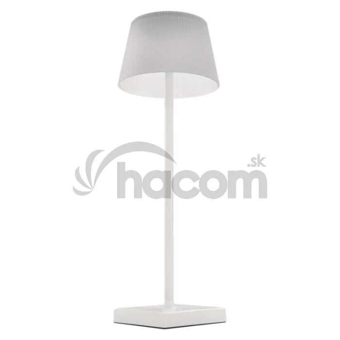 LED stolná lampa KATIE, dobíjacia, biela