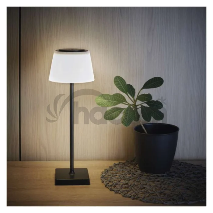 LED stolná lampa KATIE, dobíjacia, čierna