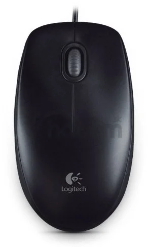 Logitech B100/Kancelárska/Optická/800 DPI/Drôtová USB/Čierna