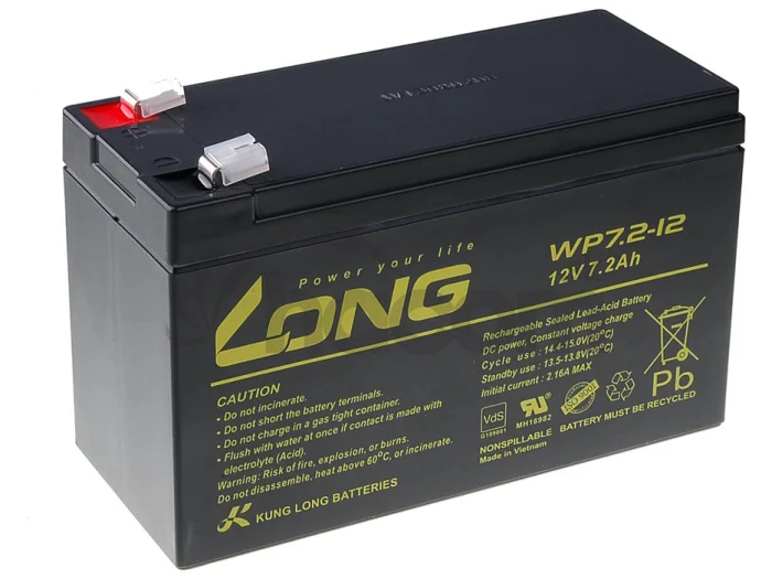 Long 12V 7,2Ah olovený akumulátor F2
