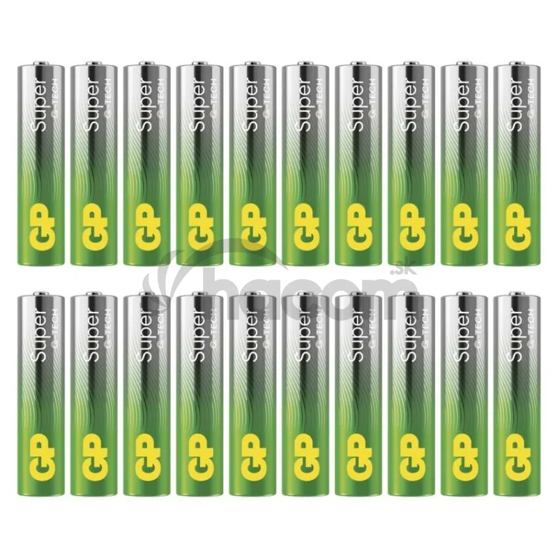 Alkalická batéria GP Super Alkaline LR03 (AAA), 20 ks