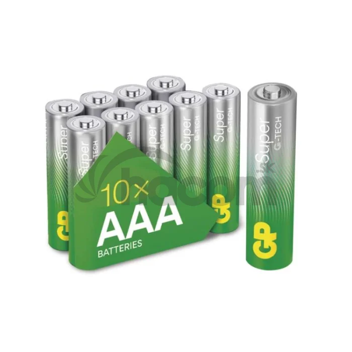 Alkalická batéria GP Super LR03 (AAA), 10 ks