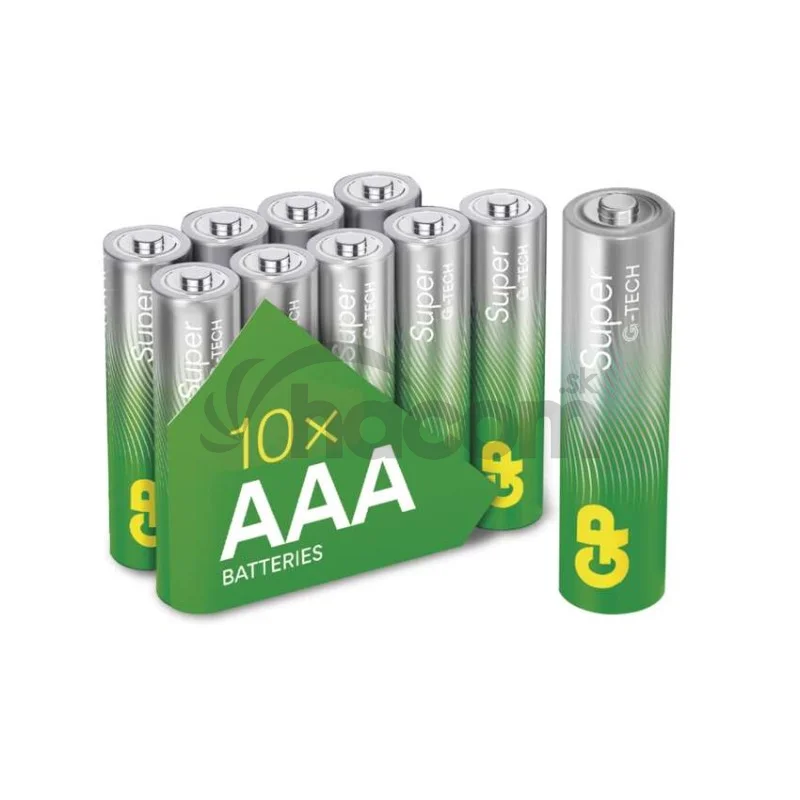 Alkalická batéria GP Super LR03 (AAA), 10 ks