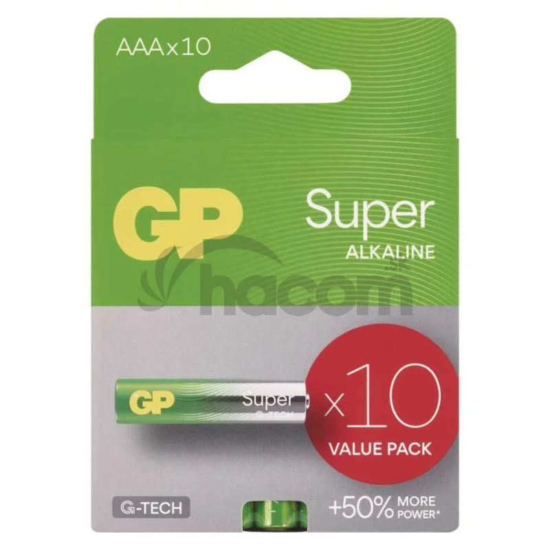 Alkalická batéria GP Super LR03 (AAA), 10 ks