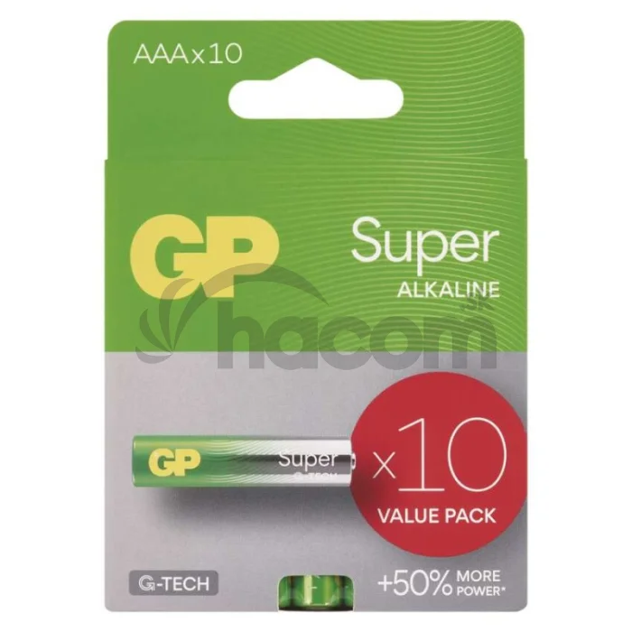 Alkalická batéria GP Super LR03 (AAA), 10 ks