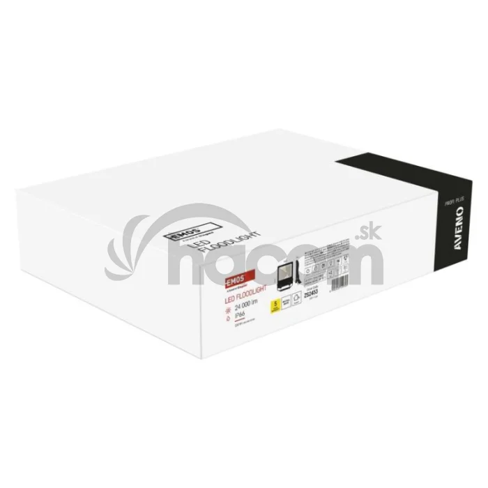 LED reflektor AVENO čierny, 150W neutrálna biela