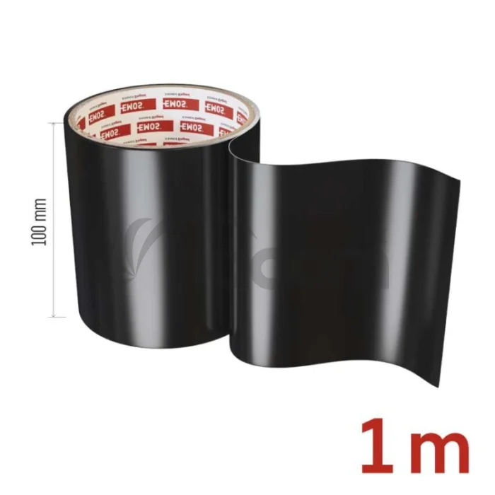 Opravná lepiaca páska na bazény, 1 m × 100 mm, čierna