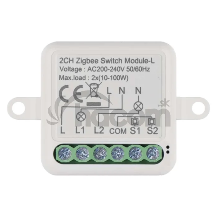 GoSmart prepínací modul IP-2104SZ, ZigBee, 2-kanálový (nevyžaduje N-vodič)