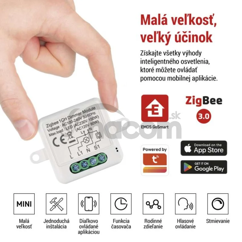 GoSmart modul stmievania IP-2111DZ, ZigBee, 1-kanálový