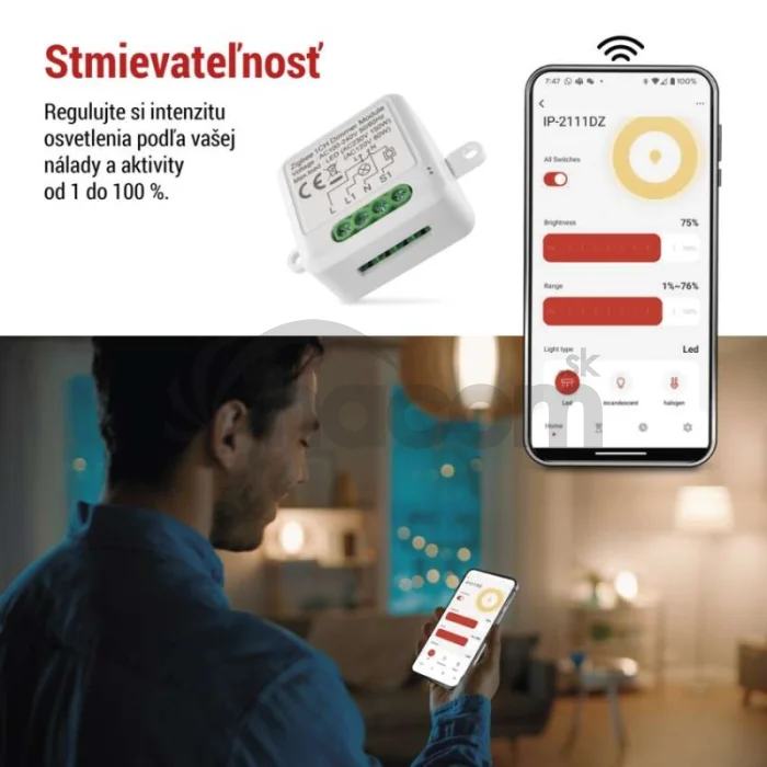 GoSmart modul stmievania IP-2111DZ, ZigBee, 1-kanálový