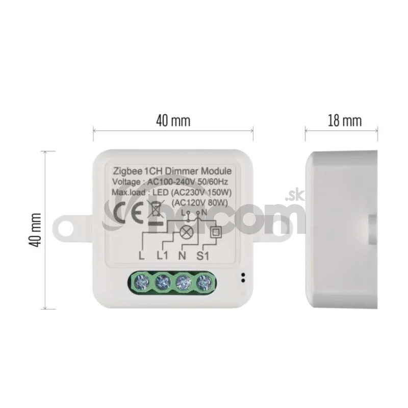 GoSmart modul stmievania IP-2111DZ, ZigBee, 1-kanálový