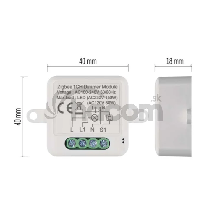 GoSmart modul stmievania IP-2111DZ, ZigBee, 1-kanálový