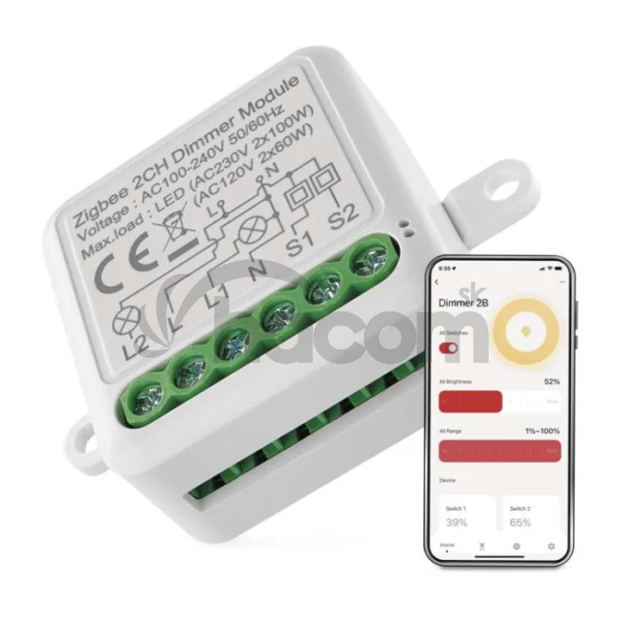 GoSmart modul stmievania IP-2112DZ, ZigBee, 2-kanálový