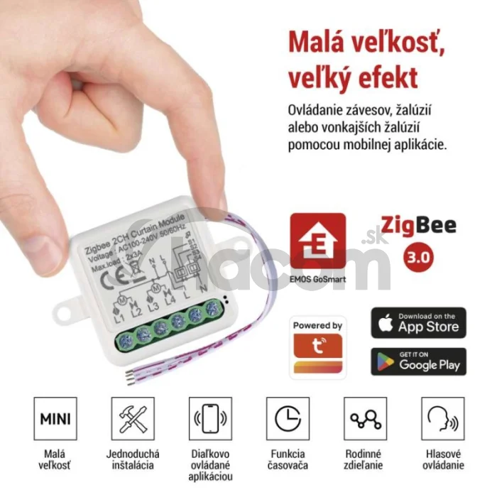 GoSmart modul motora IP-2122CZ, ZigBee, 2-kanálový