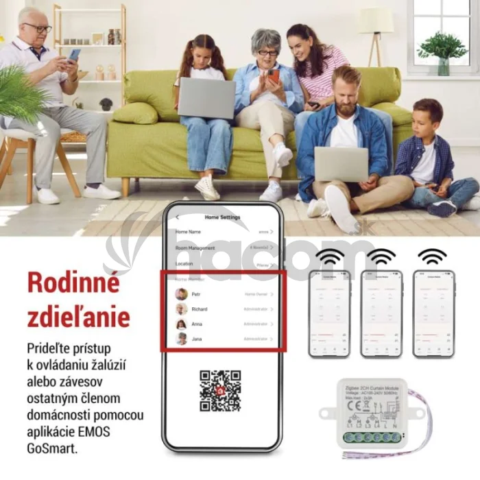 GoSmart modul motora IP-2122CZ, ZigBee, 2-kanálový