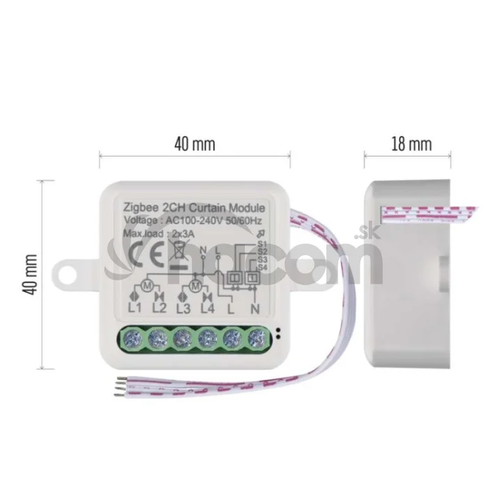GoSmart modul motora IP-2122CZ, ZigBee, 2-kanálový