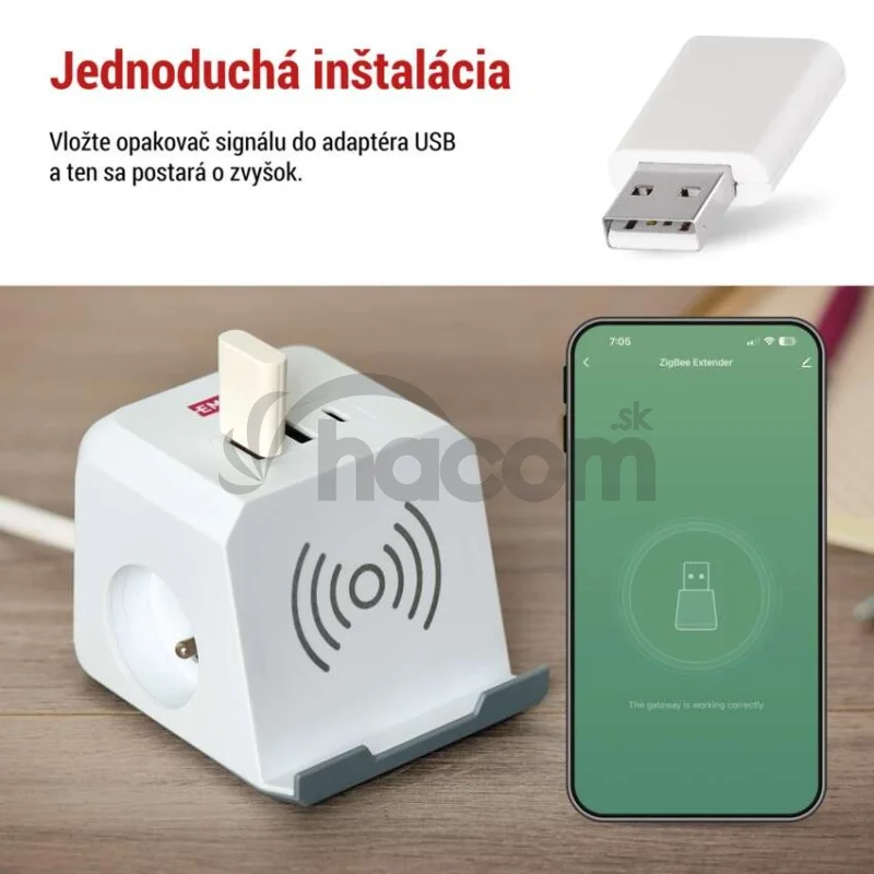 GoSmart opakovač signálu IP-2213Z pre bránu ZigBee