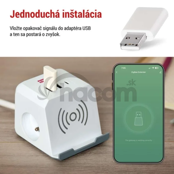 GoSmart opakovač signálu IP-2213Z pre bránu ZigBee