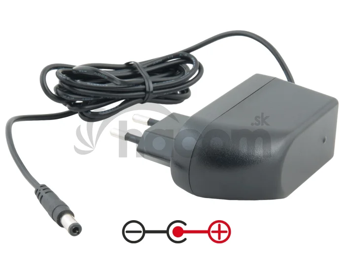 Napájací adaptér univerzálny 12V 2A 24W konektor 5,5 mm x 2,5 mm plus pól uprostred