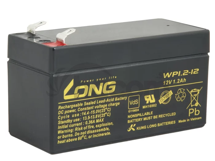 LONG batéria 12V 1,2Ah F1 (WP1.2-12)