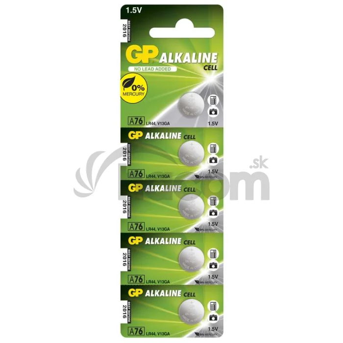 Alkalická Batéria GP LR44 (A76) - 5ks