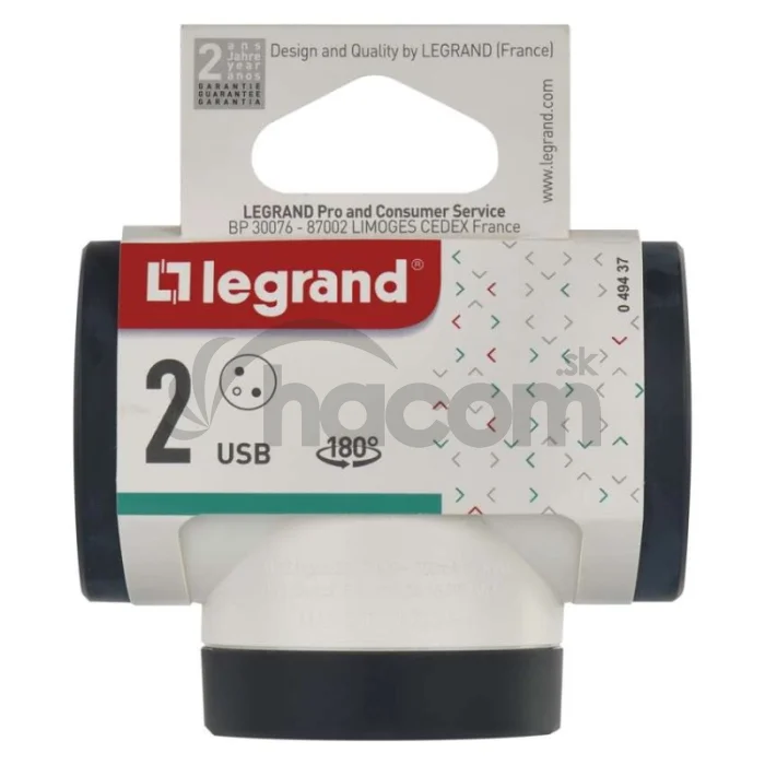 LEGRAND Revolution Rozbočovacia zásuvka 2×, 1× USB-A + 1×USB-C