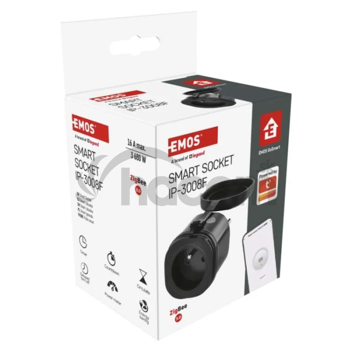 Zásuvka GoSmart Zigbee IP44 IP-3008F