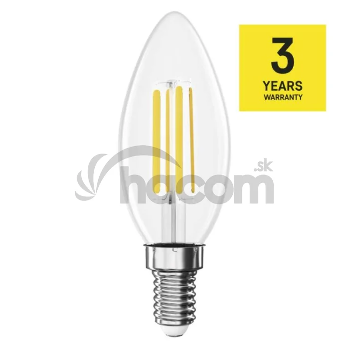 LED žiarovka Filament sviečka / E14 / 7 W (75 W) / 1055 lm / neutrálna biela