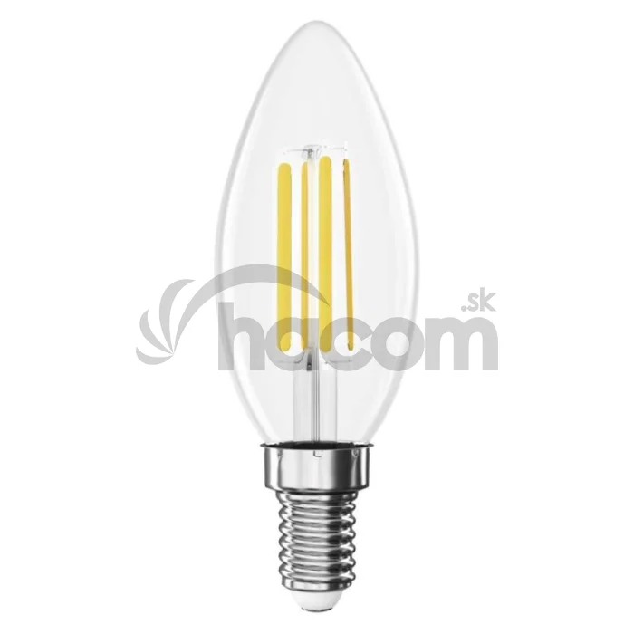 LED žiarovka Filament sviečka / E14 / 7 W (75 W) / 1055 lm / neutrálna biela