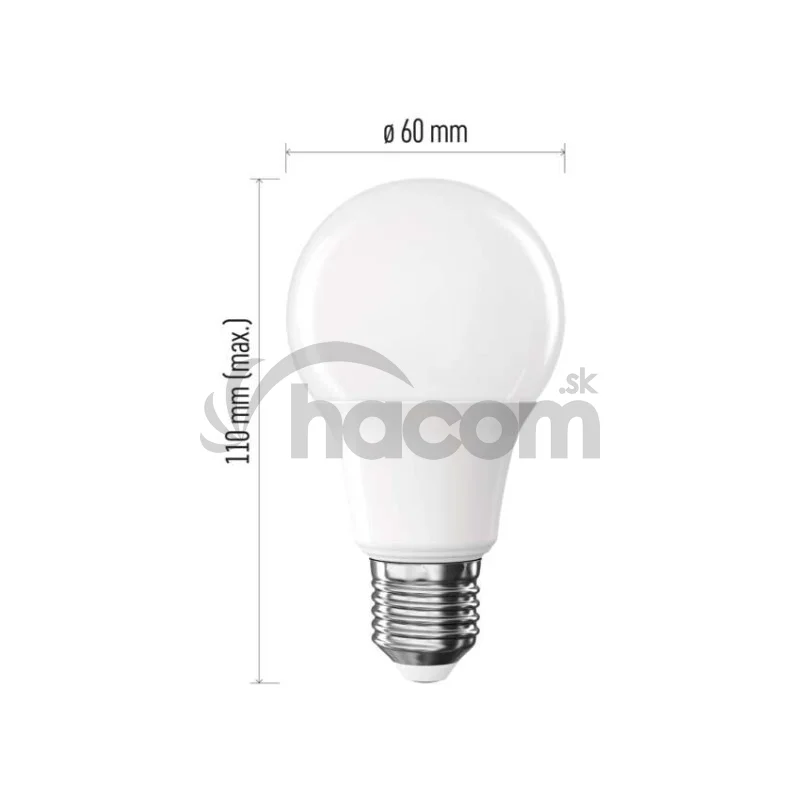 LED žiarovka Basic A60 / E27 / 8,8 W (60 W) / 806 lm / Teplá biela