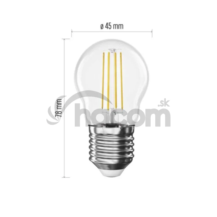 LED žiarovka Filament Mini Globe / E27 / 1,8 W (25 W) / 250 lm / Teplá biela