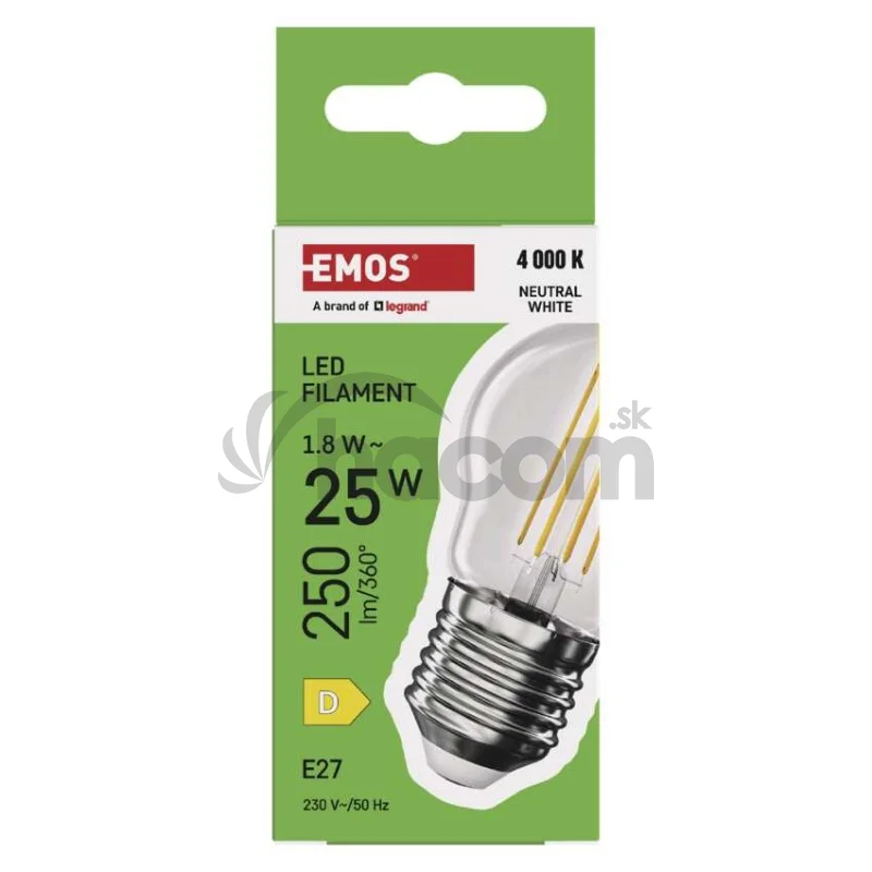 LED žiarovka Filament Mini Globe / E27 / 1,8 W (25 W) / 250 lm / Neutrálna biela