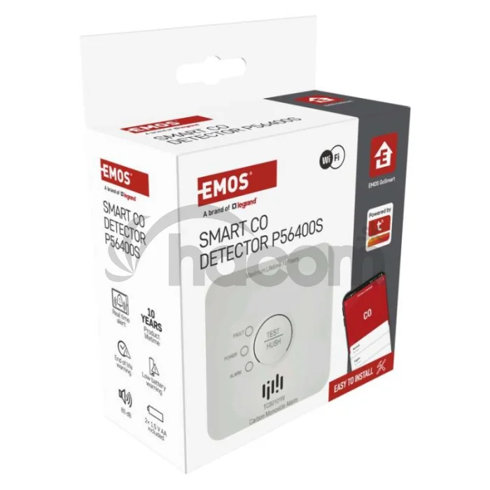 GoSmart detektor oxidu uhoľnatého v miestnosti TCS0101W s WiFi