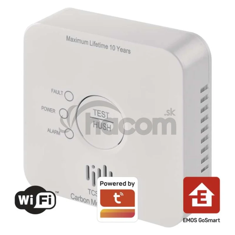 GoSmart detektor oxidu uhoľnatého v miestnosti TCS0101W s WiFi