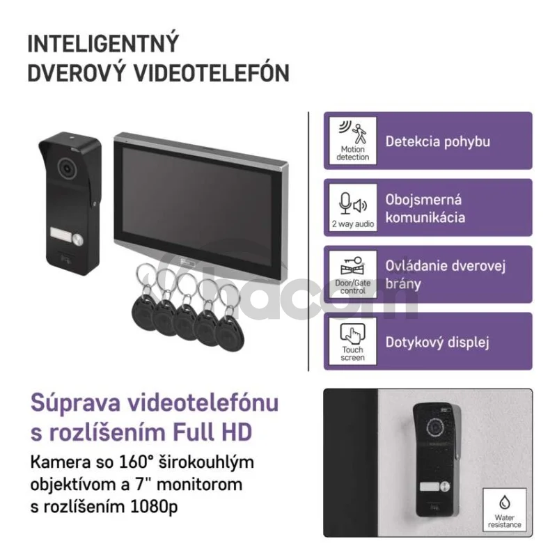 GoSmart Sada domáceho videovrátnika EMOS IP-750A s WiFi