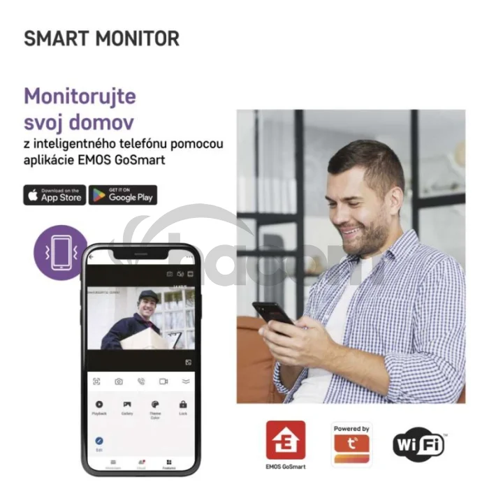 GoSmart Prídavný monitor IP-750B domáceho videovrátnika IP-750A