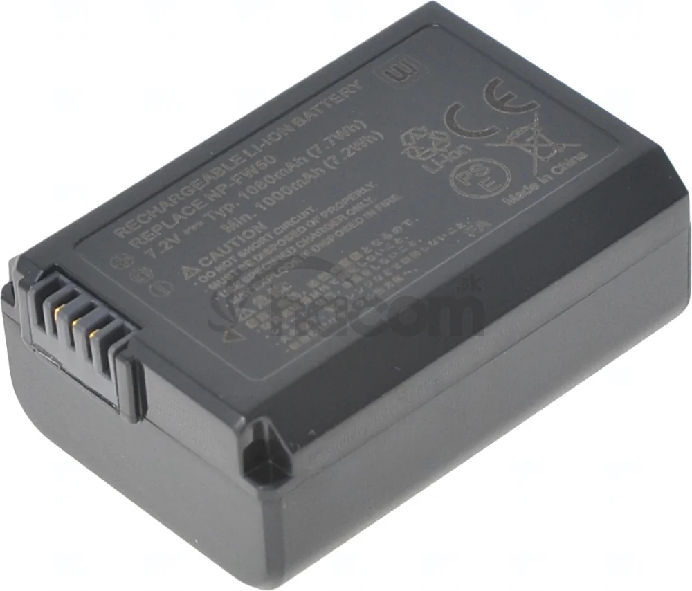 Batéria T6 power Sony NP-FW50, 1080mAh, čierna