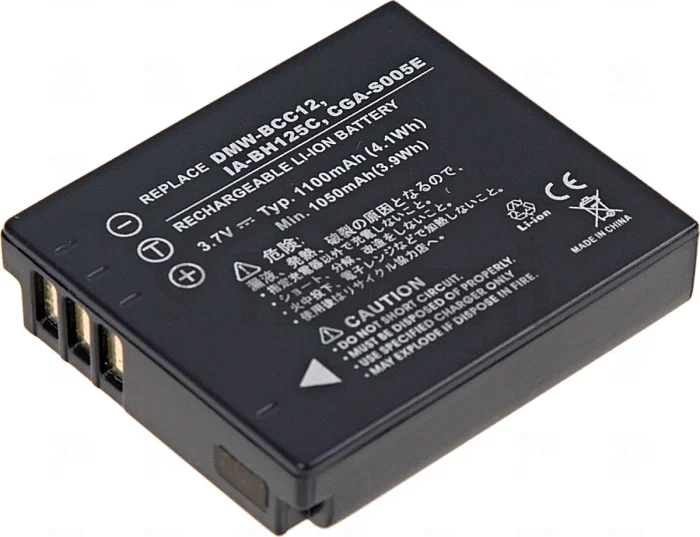 Batéria T6 power Samsung IA-BH125C, CGA-S005, D-Li106, DB-60, DB-65, DMW-BCC12, NP-70, 1100mAh