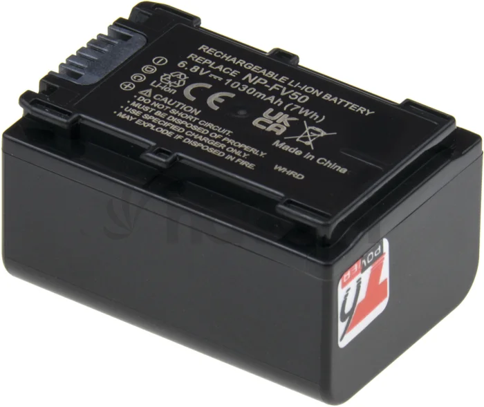 Batéria T6 Power Sony NP-FV50, NP-FV30, 1030mAh, 7Wh, sivá